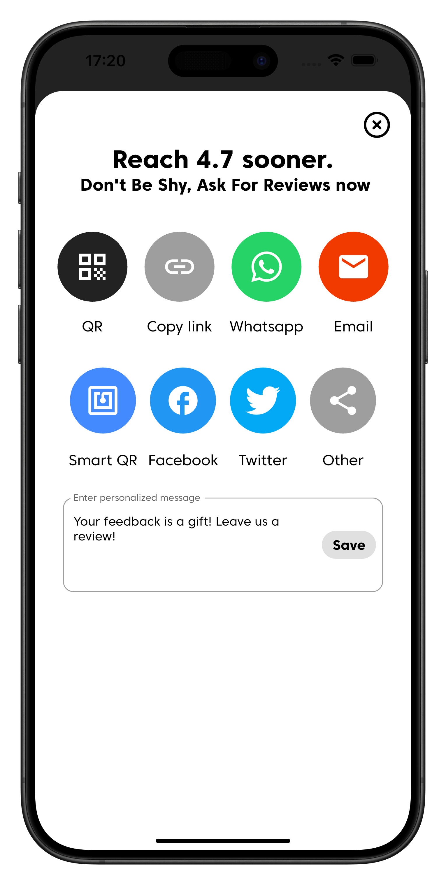 Get reviewed by your customers